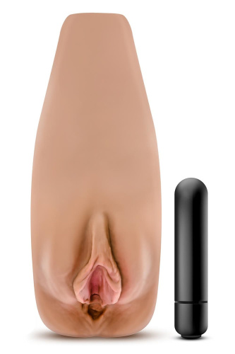 Мастурбатор-вагина с вибрацией Soft & Wet Renata Realistic Tan Masturbator