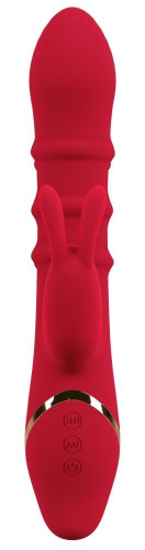 Красный вибратор-кролик с 3 подвижными кольцами Rabbit Vibrator with 3 Moving Rings - 23,7 см. фото 3 Красный вибратор-кролик с 3 подвижными кольцами Rabbit Vibrator with 3 Moving Rings - 23,7 см. фото 3