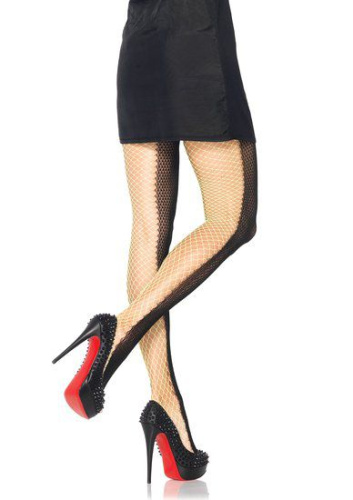 Двухцветные сетчатые колготки фото 2