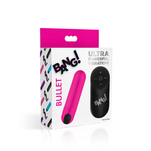 Розовая вибропуля с пультом ДУ 21X Vibrating Bullet with Remote Control фото 3