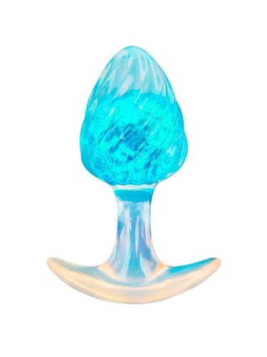 Голубоватая анальная пробка - 9 см. фото 3 Голубоватая анальная пробка - 9 см. фото 3