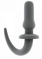 Серая анальная пробка SONO №12 с ручкой