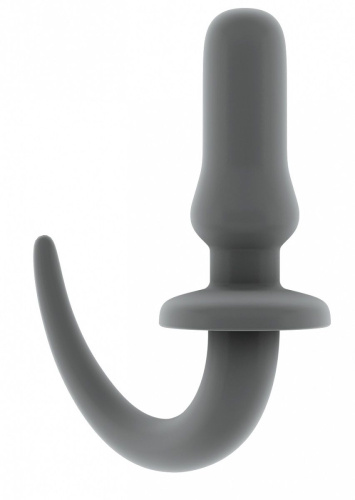 Серая анальная пробка SONO №12 с ручкой