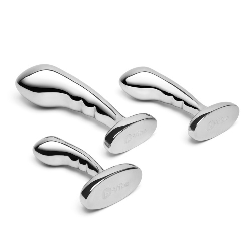 Набор из 3 стальных стимуляторов простаты Stainless Steel P-spot Training Set фото 6