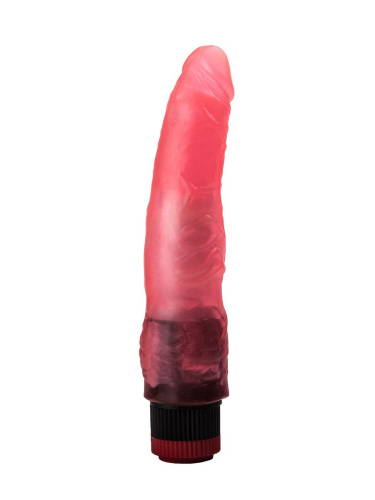 Розовый гелевый виброфаллос - 17,5 см. фото 2