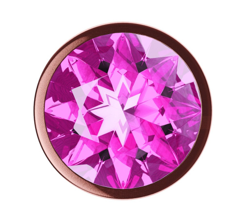 Пробка цвета розового золота с лиловым кристаллом Diamond Quartz Shine L - 8,3 см. фото 3