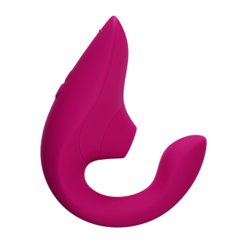 Малиновый вибромассажер для двойной стимуляции Womanizer Blend фото 3