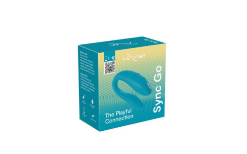 Бирюзовый вибромассажер для пар We-Vibe Sync Go фото 3