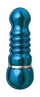 Голубой алюминиевый вибратор BLUE SMALL - 7,5 см.
