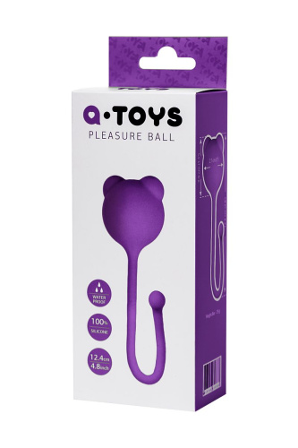 Фиолетовый силиконовый вагинальный шарик A-Toys с ушками фото 5