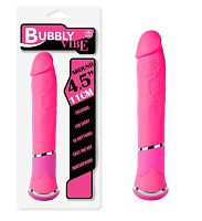 Розовый вибратор фаллической формы - 11,4 см.