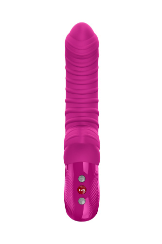 Лиловый вибратор Tiger с ребрышками - 22,5 см. фото 3