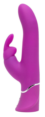 Лиловый вибратор Curve Thrusting Rechargeable Rabbit Vibrator - 24,1 см. фото 2