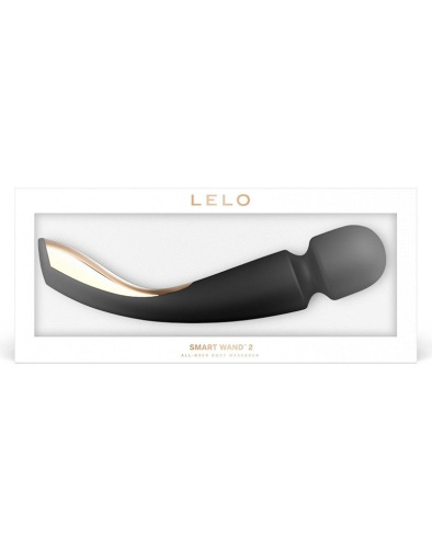 Черный вибромассажёр Lelo Smart Wand 2 Large - 30,4 см. фото 3