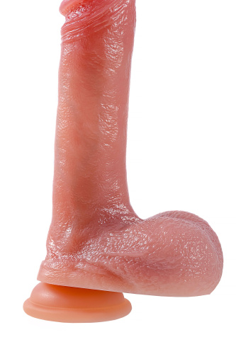 Телесный реалистичный вибратор-пульсатор - 23 см. фото 5