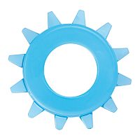 Голубое эрекционное кольцо COCK RING GET UP