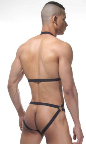 Брутальное мужское боди с металлическими колечками фото 2 Брутальное мужское боди с металлическими колечками фото 2