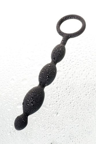 Анальная цепочка черного цвета A-toys - 19,5 см. фото 8