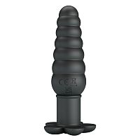 Черный анальный вибростимулятор Imron - 11 см.