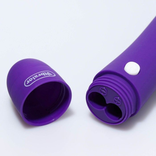 Фиолетовый классический вибратор с 12 режимами вибрации - 17 см. фото 2