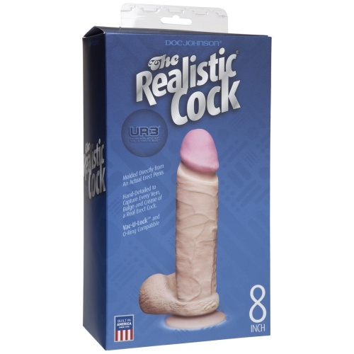 Ультрареалистичный фаллоимитатор The Realistic Cock ULTRASKYN 8” - 20,57 см. фото 3