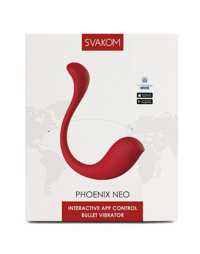 Красный интерактивный вибромассажер Phoenix Neo фото 6