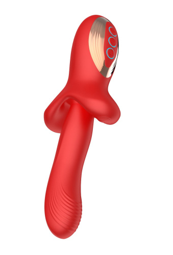 Красный вибратор с постукивающим эффектом - 22 см. фото 6 Красный вибратор с постукивающим эффектом - 22 см. фото 6