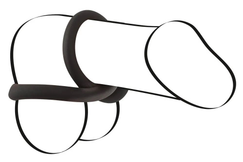 Черное эрекционное кольцо на пенис и мошонку фото 5