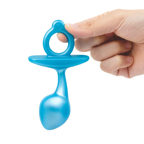 Голубая анальная пробка для массажа простаты Bulb Silicone Prostate Plug - 10,7 см. фото 6
