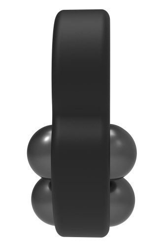 Черное эрекционное кольцо с утяжелителями фото 4