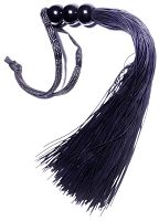 Черная силиконовая плетка - 25,4 см.