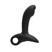 Черный вибромассажер простаты Nexus Sparta с подвижным язычком - 12,9 см.