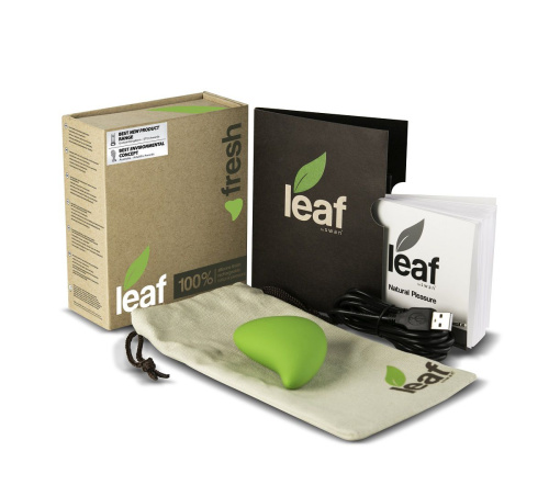 Зеленый перезаряжаемый вибромассажер Fresh by Leaf фото 5