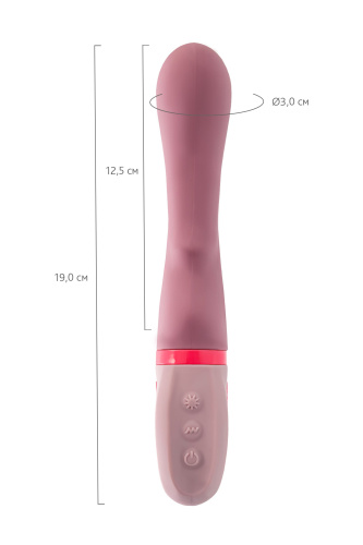 Розовый вибратор для G-стимуляции Rose - 19 см. фото 6