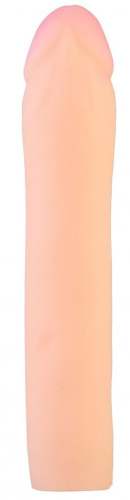 Телесный реалистичный фаллоудлинитель - 18,5 см. фото 2