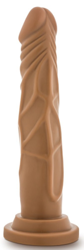 Кофейный фаллоимитатор без мошонки Dr. Skin Realistic Cock Basic 7.5 - 19 см. фото 2