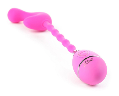Розовый вибростимулятор на гибкой ручке THE CELINE GRIPPER фото 3