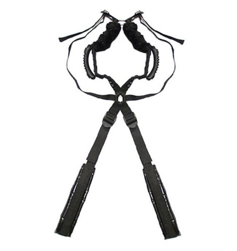 Чёрный бондажный комплект Romfun Sex Harness Bondage на сбруе фото 2