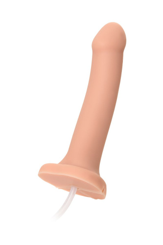 Телесный фаллос с имитацией эякуляции Silicon Cum Dildo L - 19,6 см. фото 2