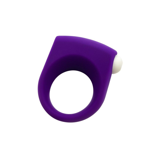 Фиолетовое эрекционное кольцо Puggle Vibrating Ring with Bullet фото 2