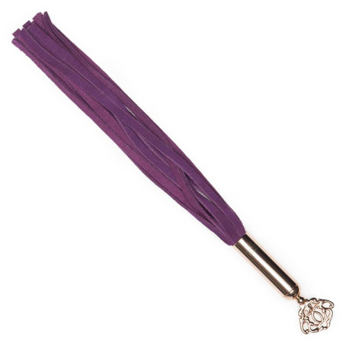 Фиолетовая мини-плеть Cherished Collection Suede Mini Flogger - 30 см. фото 2