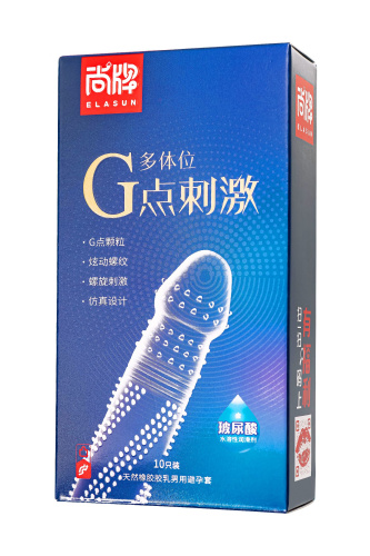 Ультратонкие презервативы Elasun G-spot stimulation с ребрами и точками - 10 шт. фото 2