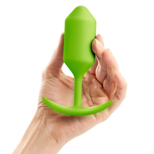 Лаймовая пробка для ношения B-vibe Snug Plug 3 - 12,7 см. фото 4