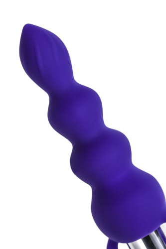 Фиолетовая анальная вибровтулка Twisty - 14 см. фото 8