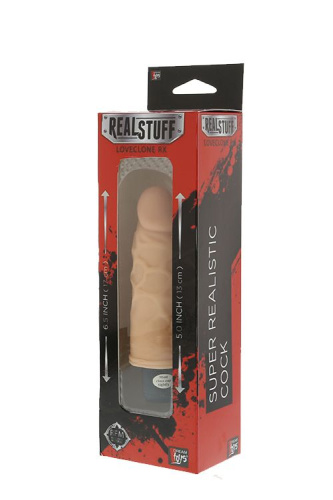 Реалистичный вибратор с венками REALSTUFF 5INCH VIBRATOR - 13 см. фото 2