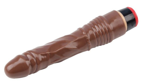 Коричневый вибратор-реалистик 8.8” Vibe Cock - 21,5 см. фото 3