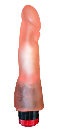 Розовый гелевый вибратор с каплевидной головкой - 19,5 см. фото 2