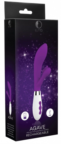 Фиолетовый вибратор-кролик Agave - 23,1 см. фото 2