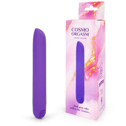 Фиолетовый мини-вибромассажёр со скошенным кончиком - 13 см. фото 3