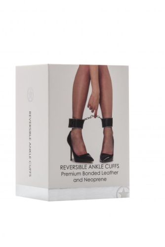 Чёрно-белые двусторонние оковы на ноги Reversible Ankle Cuffs фото 4 Чёрно-белые двусторонние оковы на ноги Reversible Ankle Cuffs фото 4